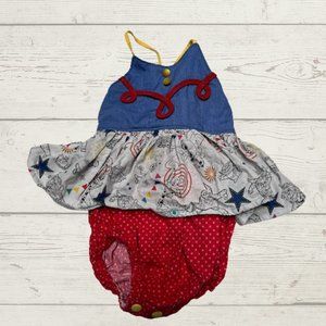 Boutique Disney Toy Story Woody Jesse Buzz Lightyear Romper Dress